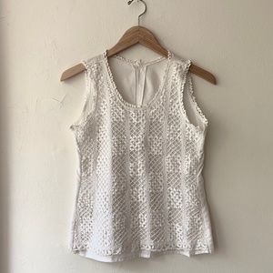 Sweetest VINTAGE lace sleeveless cotton Summer top